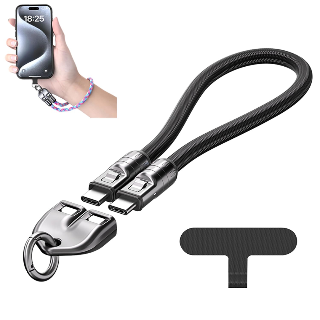 2-in-1 240W USB-C Cable with Lanyard | Fast PD Charging