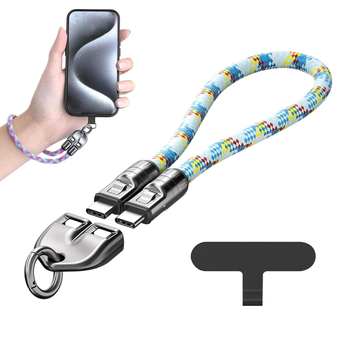 2-in-1 240W USB-C Cable with Lanyard | Fast PD Charging