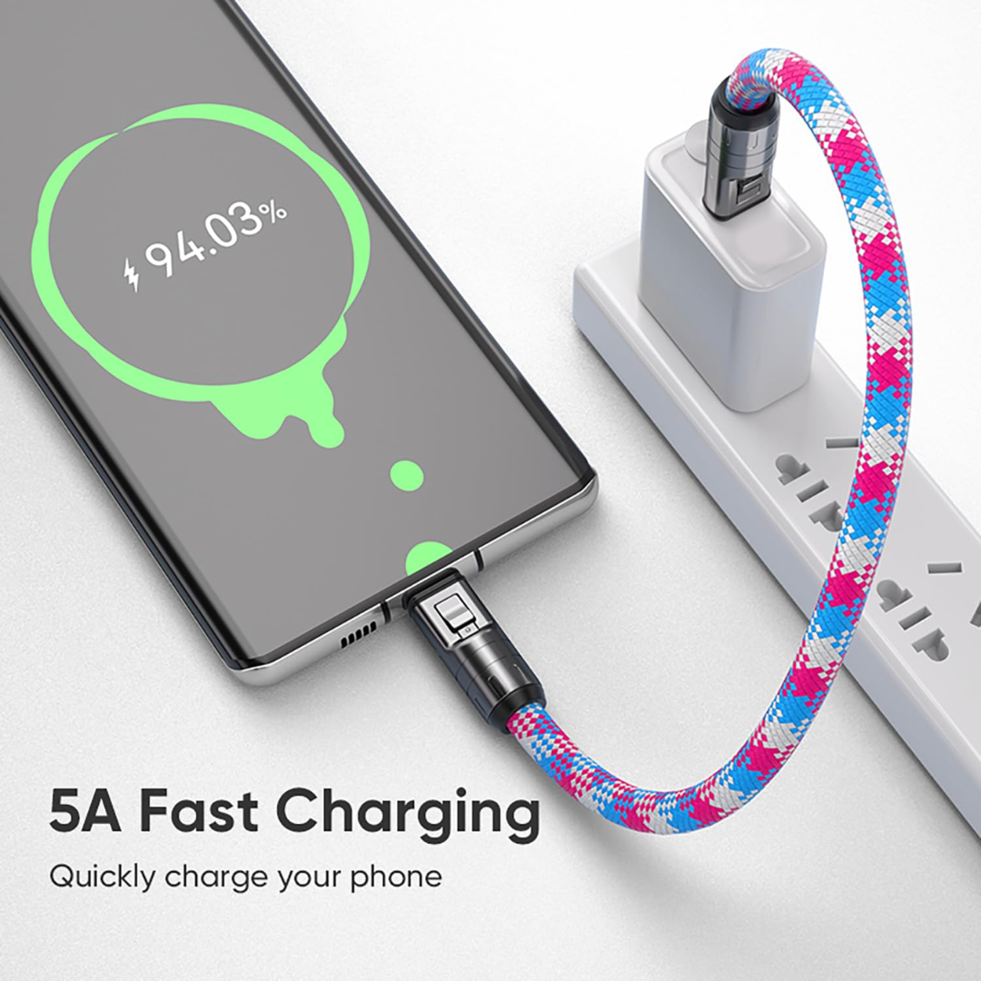 2-in-1 240W USB-C Cable with Lanyard | Fast PD Charging